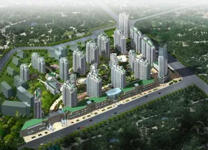 高层建筑楼宇俯视图PSD源文