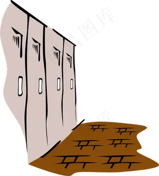 学校走廊的剪辑艺术