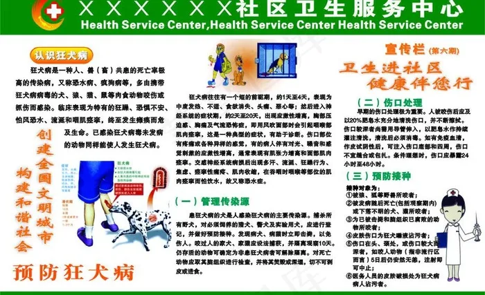 预防狂犬病展板图片cdr矢量模版下载