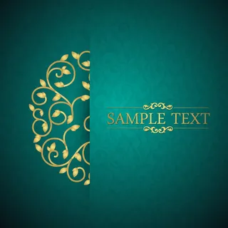 典雅绿色花卉矢量卡片（含psd）