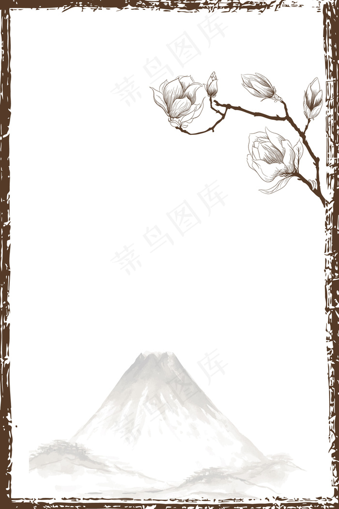 矢量古典中国风彩绘背景