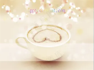 淡雅温暖奶茶背景ppt模板