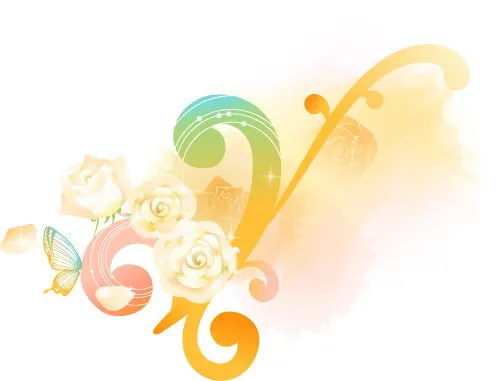 矢量鲜花梦幻图案背景eps,ai矢量模版下载