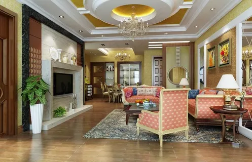 欧式客厅效果图图片