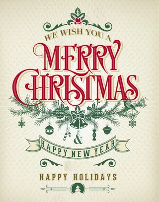 圣诞艺术字海报