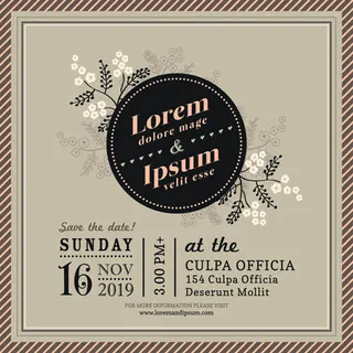 植物花纹装饰与边框背景