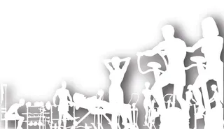 奔跑健身人物剪影矢量素材