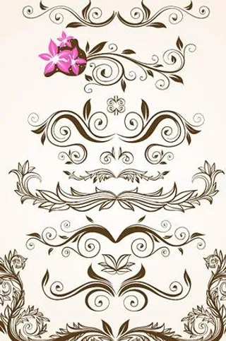 欧式华丽实用花纹矢量素材图片
