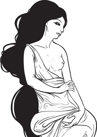 向量的复古的女孩