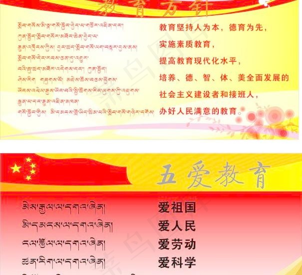 教育方针cdr矢量模版下载