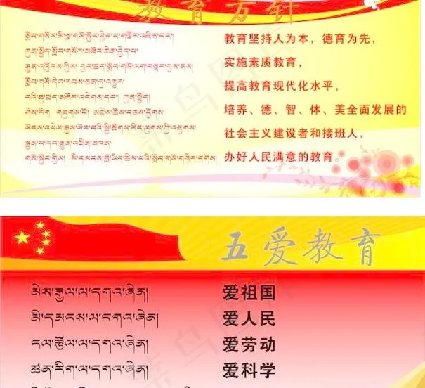 教育方针cdr矢量模版下载