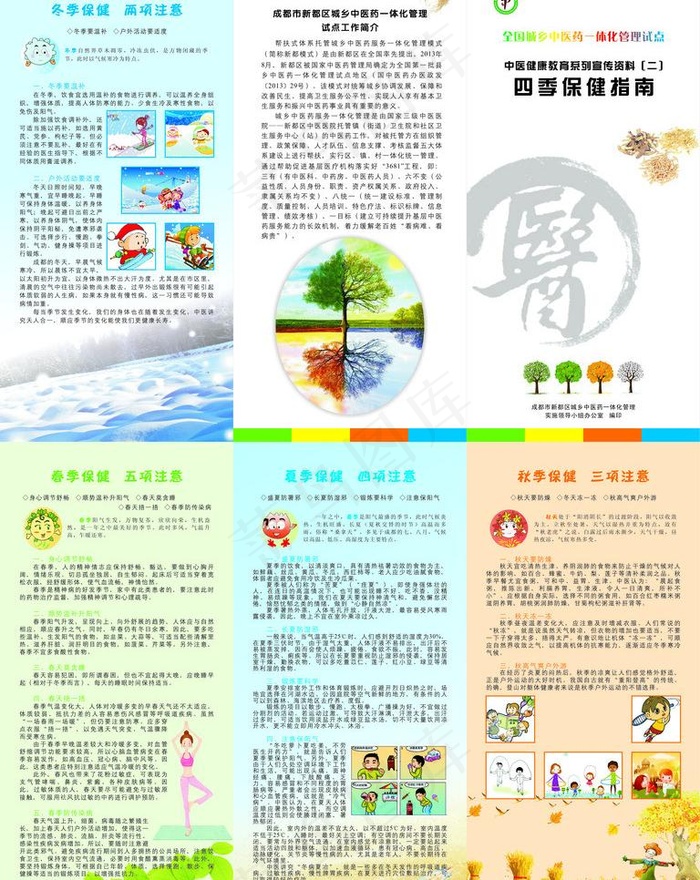 中医院医用折页图片(360X480)cdr矢量模版下载