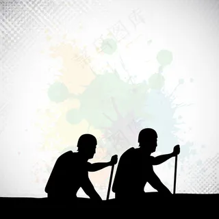 体育运动的人sulthouette...