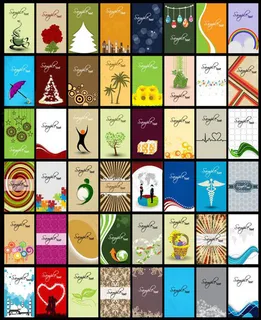 花纹花卉卡片设计矢量素材