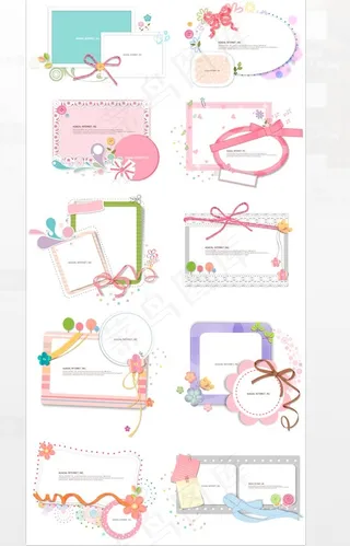 丝带装饰栏目背景图