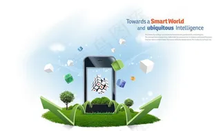 平板智能手机创意广告图片