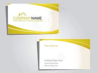 白色和绿色名片