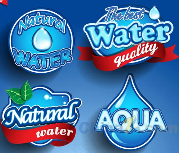 精美矿泉水标签设计ai矢量模版下载