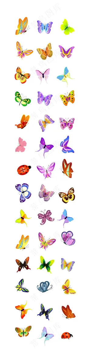 梦幻飞舞彩蝶梦幻美蝴蝶彩绘水彩手绘...