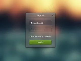 半透明登陆框PSD素材
