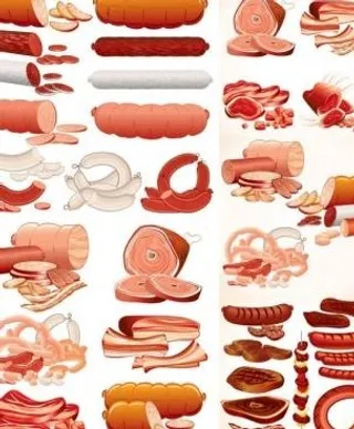 矢量香肠肉