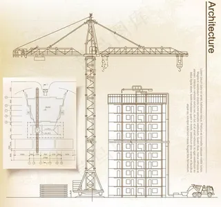 城市建筑高楼设计图工程图图片