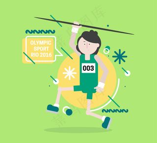 运动员矢量素材