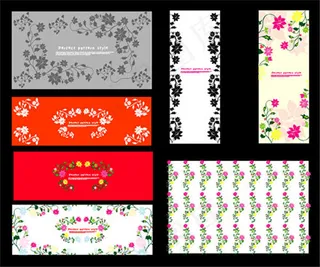 小碎花花串矢量素材