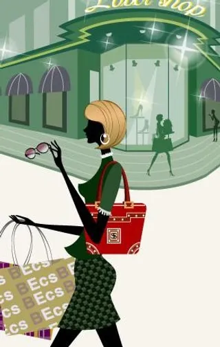 时尚人物剪影MM矢量图19