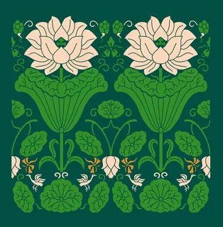 荷花图案插画 荷花图案插画