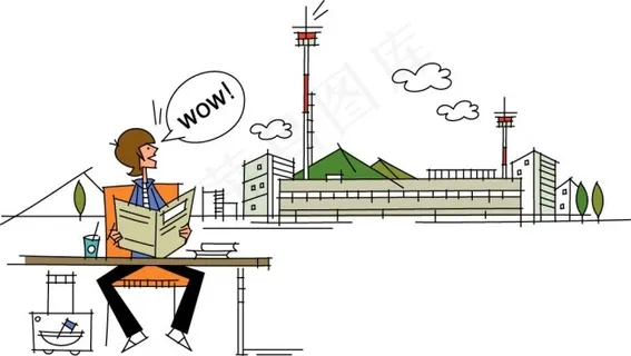 工作的商务人士