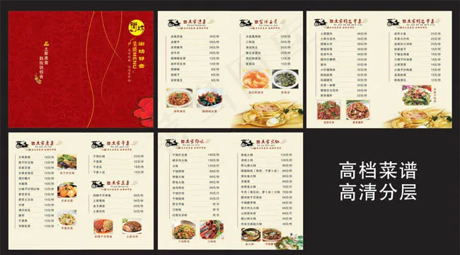 高档菜谱菜单设计矢量素材cdr矢量模版下载