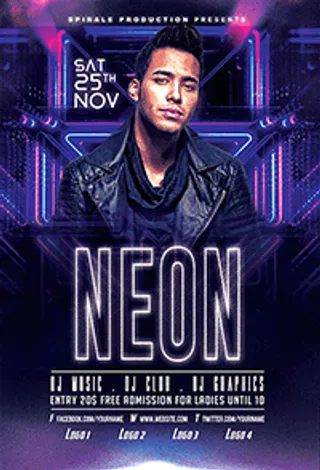 Neon Flyer Template