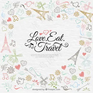 浪漫巴黎旅游背景