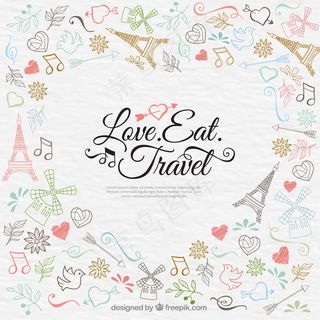 浪漫巴黎旅游背景