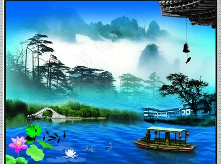 水墨山峰图片 水墨山峰图片