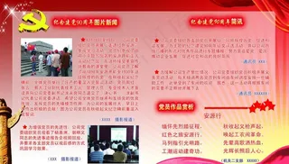 纪念建党90周年展板