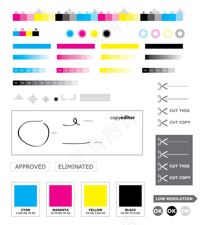 标准cmyk色值——矢量素材eps,ai矢量模版下载