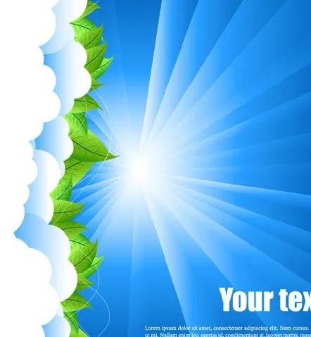 蓝色光晕矢量素材背景二ai矢量模版下载