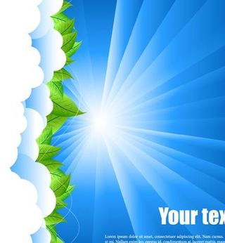 蓝色光晕矢量素材背景二