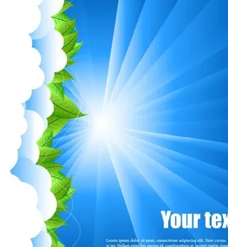 蓝色光晕矢量素材背景二