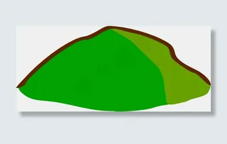 游戏地图符号山彩色剪贴画