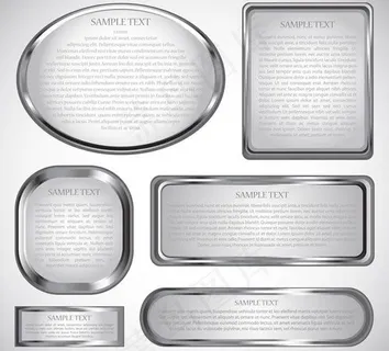 金属质感边框矢量素材