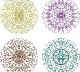 欧式防伪花纹矢量素材图片