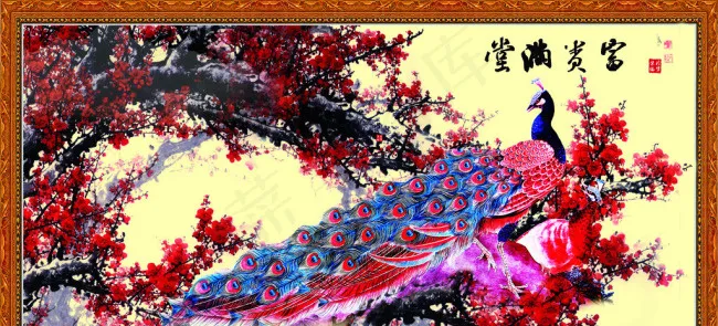 富贵花开(9407X4684(DPI:300))psd模版下载