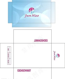 蓝色圆圈女鞋外贸包装图片