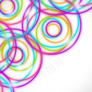 幻彩圈圈矢量背景图