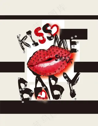 前卫街头元素科技感插画涂鸦图案