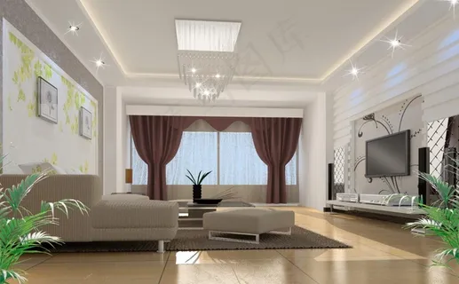 室内效果图psd 华丽时尚图片