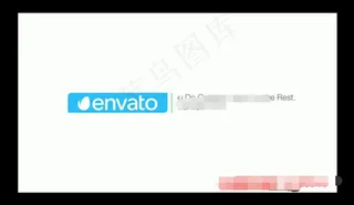 简洁蓝色背景动画logo标志AE模...